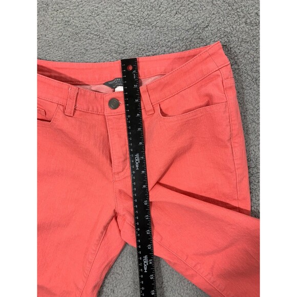 CHRISTOPHER & BANKS Signature Slimming Petite 8P Pink Denim Jeans Straight Leg - Picture 8 of 11